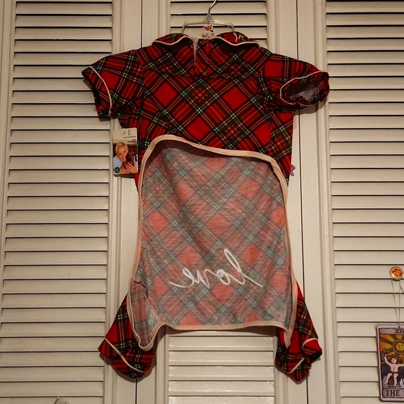 Ellen Degeneres Plaid Dog Onesie